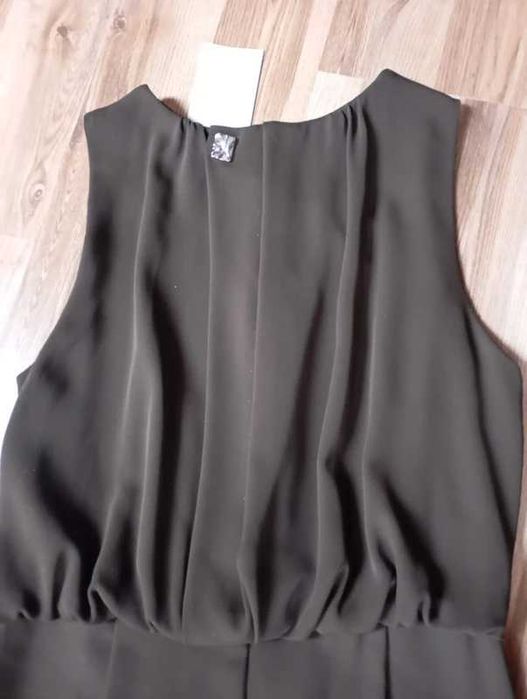 Sukienka długa Zara brązowa