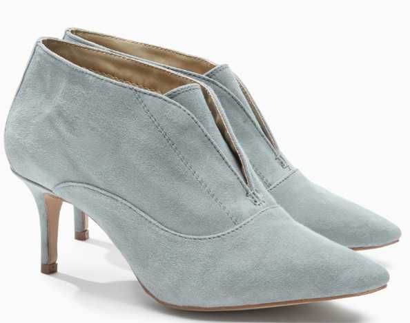 Сіро-блакитні весільні жіночі ботильйони на шпильці замш 41розмір/26см