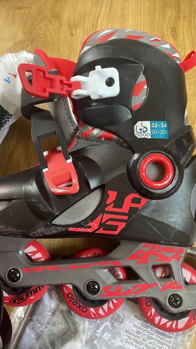 Conjunto patins em linha + proteções