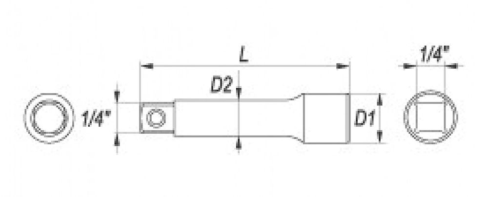 PRZEDŁUŻKA 1/4'' 152mm YT-1432 YATO #