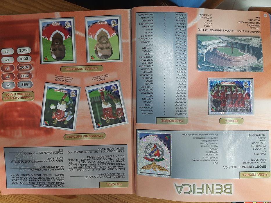 Caderneta Futebol, Época 2002-2003 Panini