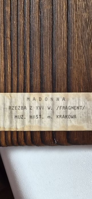 Cepelia PRL płaskorzeźba Madonna