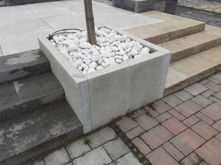 Mur Oporowy 85x45 cm płyta oporowa na donice palisady biała grafit