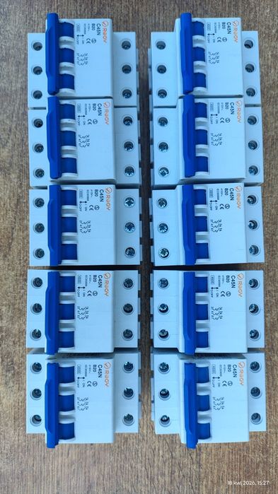 10 SZT wyłącznik nadprądowy 3P B20A bezpiecznik 20A C45N 15723