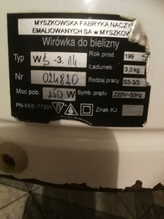 pralka światowid i wirówka