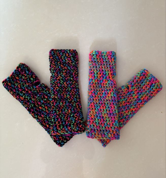 Mitenki rękawiczki szydełkowe