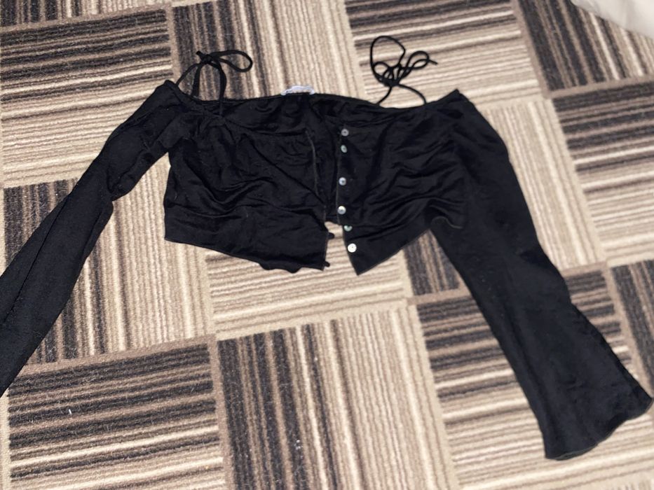 Укороченная кофточка Zara с длинным рукавом