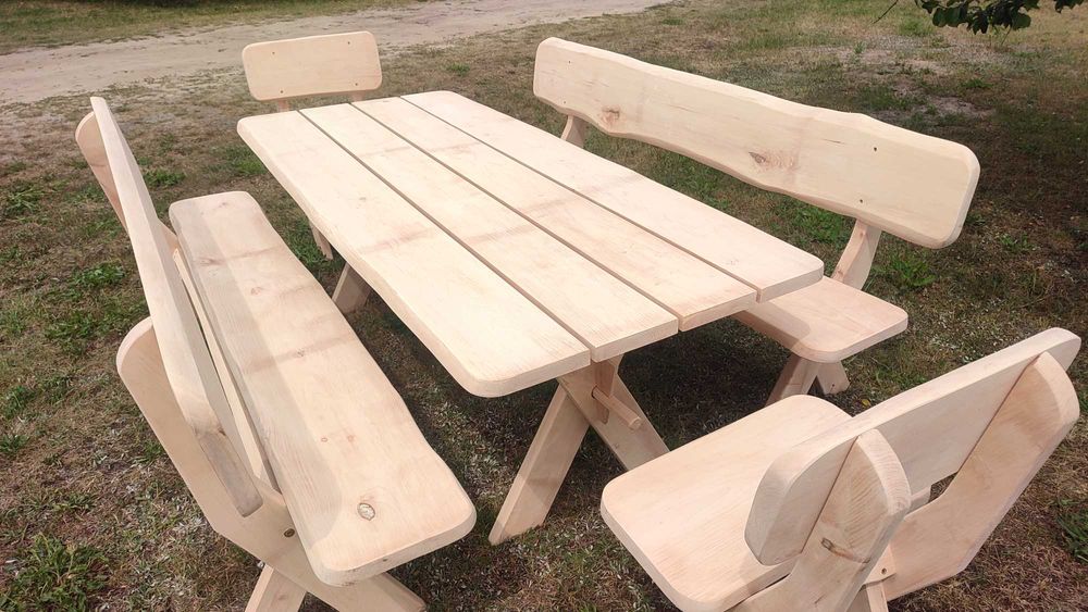 Meble Ogrodowe, Drewniane, Komplet, SZYBKI CZAS REALIZACJI *PRODUCENT*