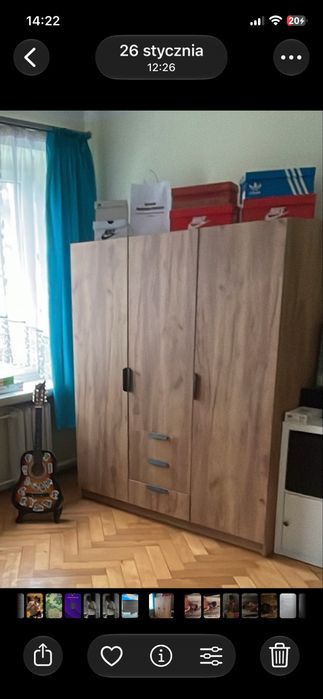 Nowa szafa w dębowym kolorze jysk