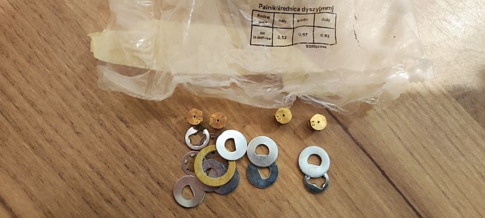 Dysze do kuchenki gazowej, duży zestaw, wiele różnych rodzajów