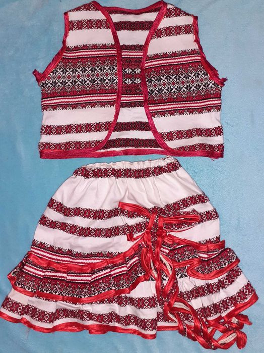 Вишите плаття,сорочка,спідничка і желетка на 1-3 , 5-7 років