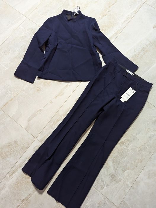 Костюм zara жіночий кльош сорочка штани тренд брюки кофта зара