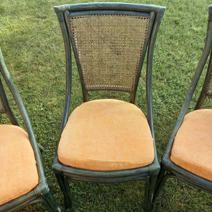 Krzesła drewniane ratanowe plecionka wiedeńska