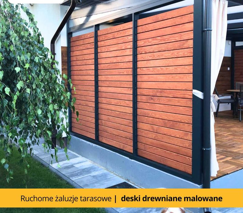Żaluzje tarasowe drewniane Malowane