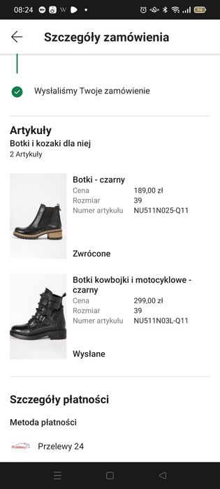 Botki INUOVO r. 39 motocyklówki