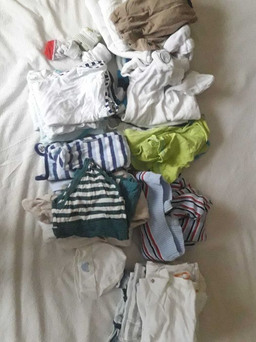 Zestaw rzeczy 0-6 mies. Paka dla chłopca markowe wyprawka becik