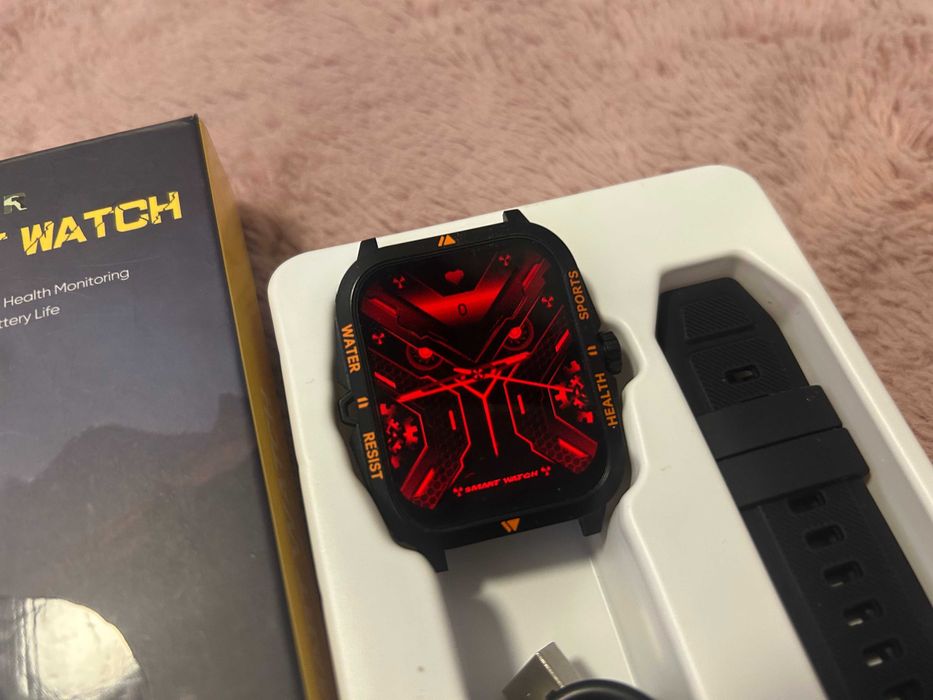 #7 Zegarek SmartWatch Meski Pasek Sportowy Czarny