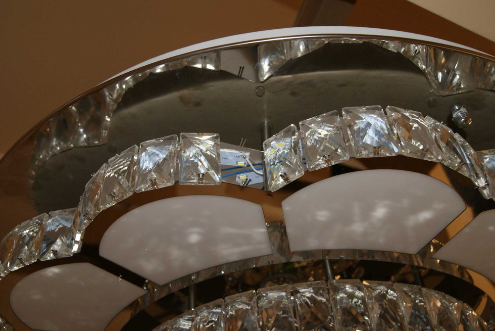 Kryształowy Żyrandol Plafon Glamour DUŻY 78 cm do Salonu