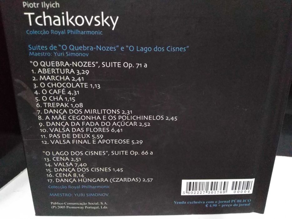 Cds com Livro Compositores Tchaikovsky,Antonín Dvořák e Léo Delibes.