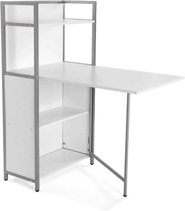 Mesa com tampo rebatível e estante de arrumação    NOVO - ENVIO GRÁTIS