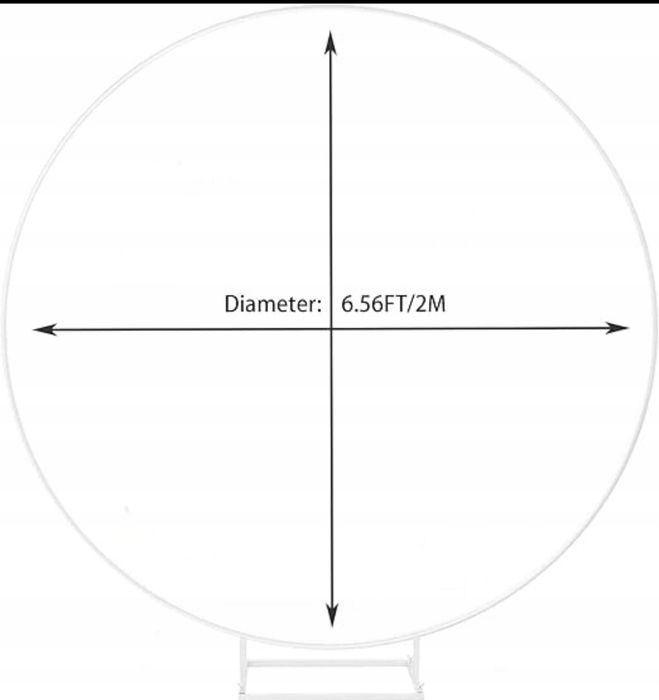 Okrągły Łuk Biały Ślubny 2-Metry Koło