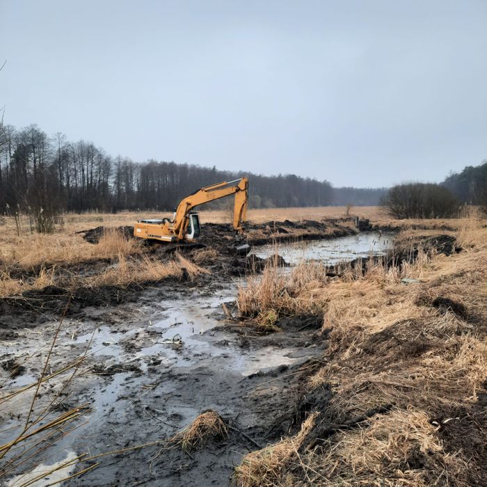 Kopanie i czyszczenie stawów, zbiorników wodnych