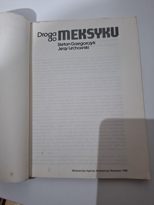Książka,,Droga do Meksyku,,1986