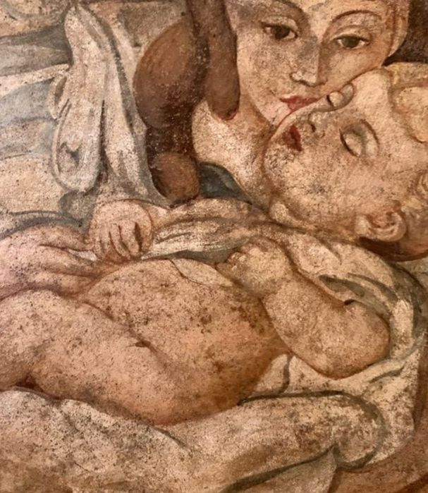 Quadro com fresco veneziano transposto para tela