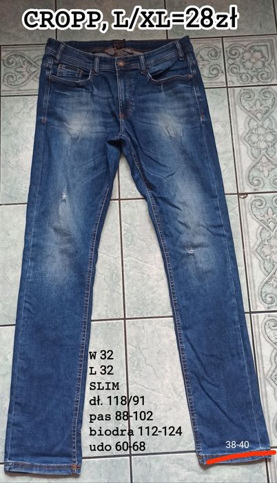 Jeansy  młodzieżowe, meskie cropp.