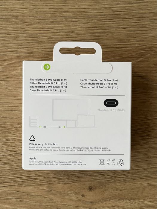 Кабель Apple Thunderbolt 5 (USB‑C) Pro Cable (1m) (MC9C4)
