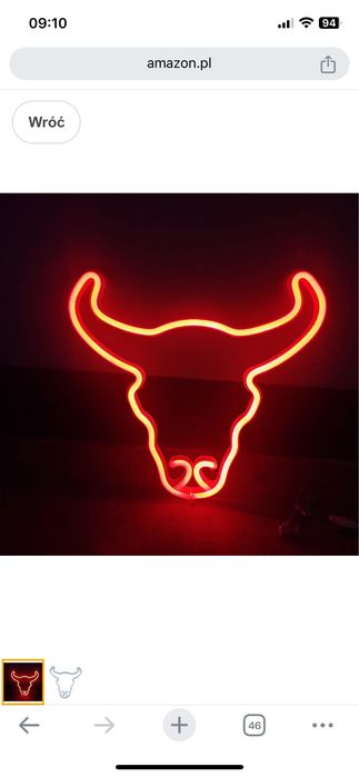 Lapka nocna neon led