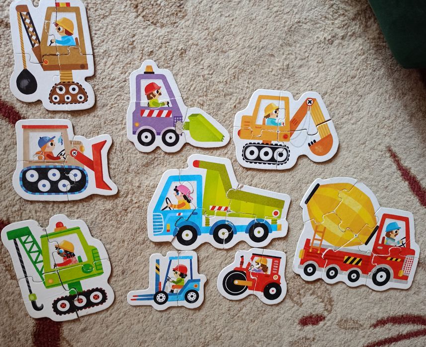 Puzzle czu czu maszyny budowlane