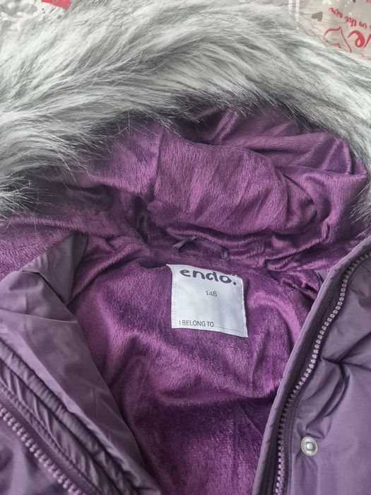 Kurtka płaszcz parka Endo r. 146 zimowa ciepła jak nowa