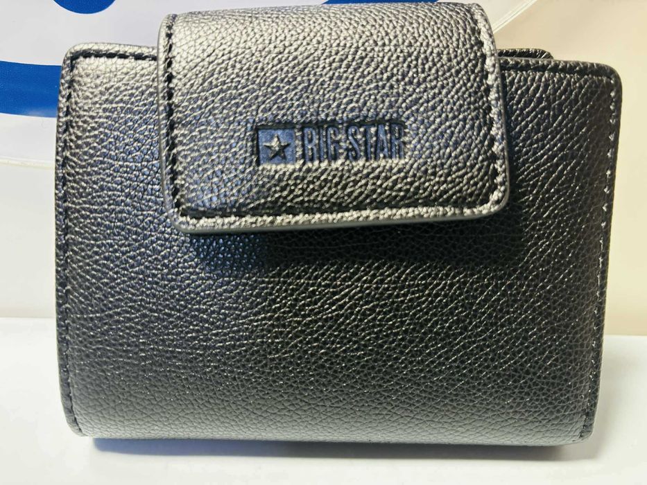 Big star czarny męski damski portfel KK674021