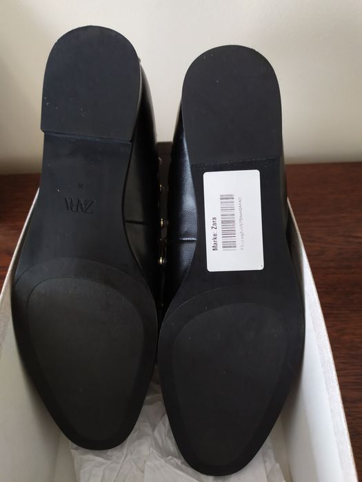 Zara czarrne mokasyny buty peły 36 nowe bez metki