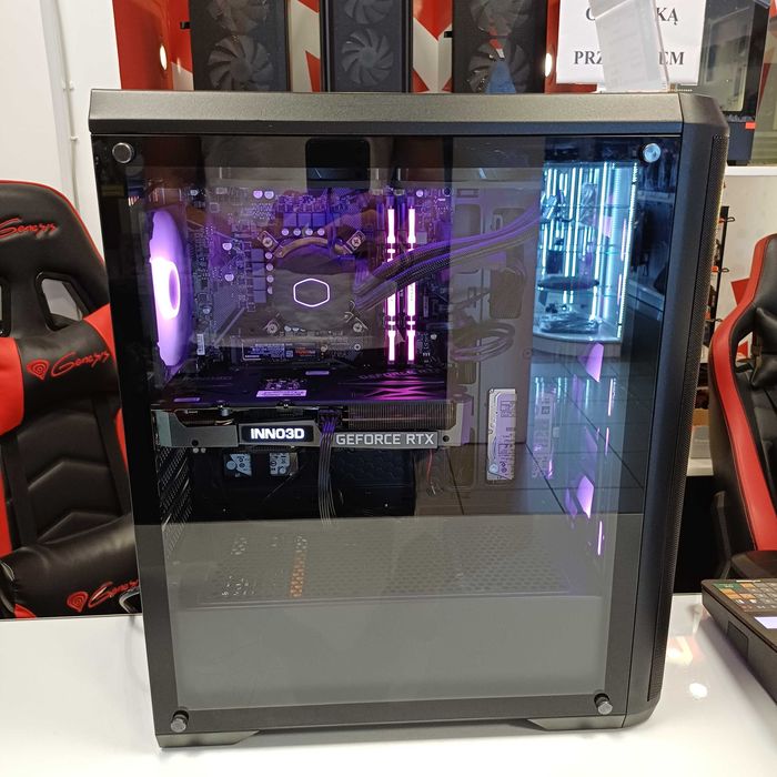 Komputer PC Gamingowy I5-11400 / 32GB DDR4 / 512GB SSD NVME / RTX3060TI 8GB / Windows 11 / Chłodzenie Wodne / 1 Rok Gwarancji QUICK-COMP Przemyśl