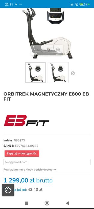 Orbitrek magnetyczny E800