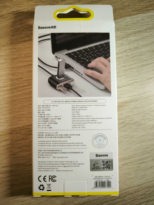 Hub USB 3.0 Baseus, Novo