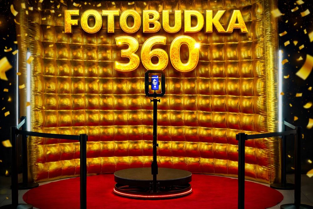 Fotobudka 360 -  ZŁOTA ŚCIANA - Wideobudka - Fontanna Iskier - Wesele - 18stka - Urodziny - Studniówka-  Imprezy Firmowe - Komunia - Atrakcja Eventowa