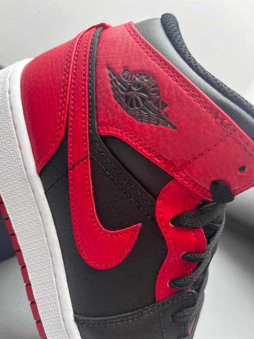 Nike Jordan Mid GS Banned Red Black White Jordany Czarno Czerwone
