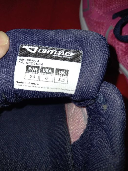 Sapatilhas rosa, material respirável - 36 - Outpace