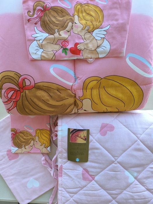 Комплект дитячої постільної білизни з бортиками в дитяче ліжечко