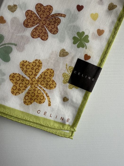 Вінтажна CELINE жіноча хустка, хустка на сумку, кишенькова хустка