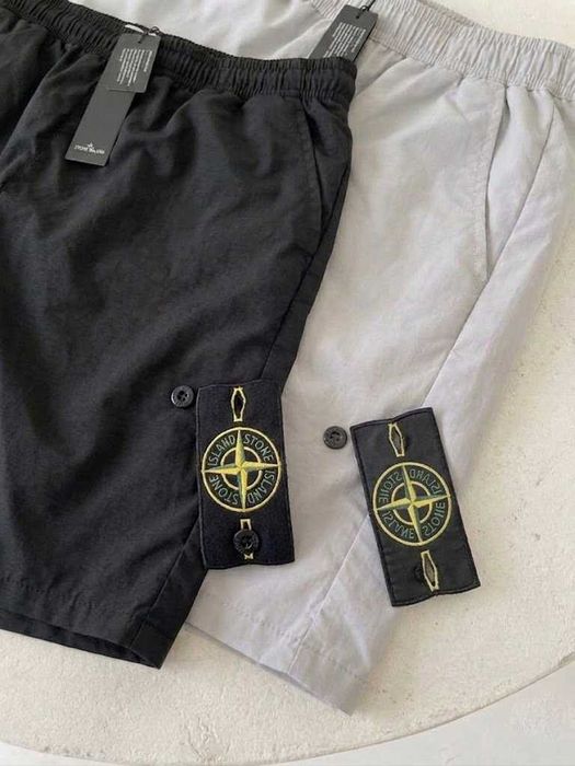 Шорти Stone Island Нейлонові (Чорні / Сірі)