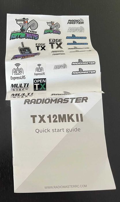 Comando Rádio RadioMaster TX12 MKII (CC2500 / EdgeTX) - Como Novo