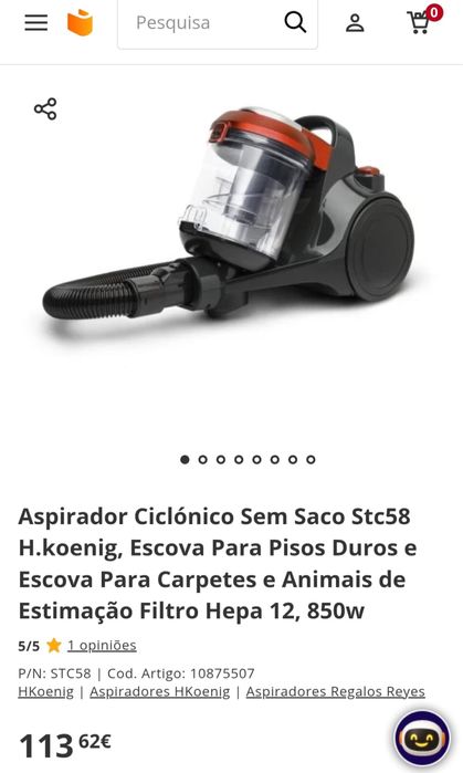 Aspirador Ciclónico Sem Saco Stc58