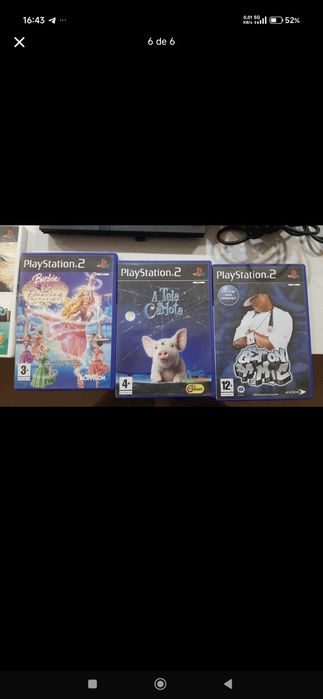 PlayStation 2 com jogos comandos e micros tudo em bom estado