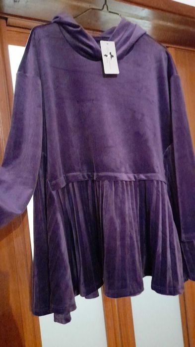 Blusa lilás veludo nova