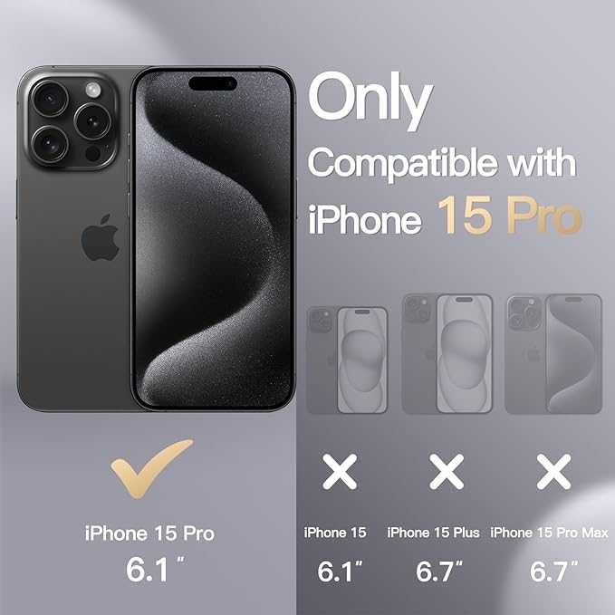 JETech Silikonowe Etui do iPhone 15 Pro