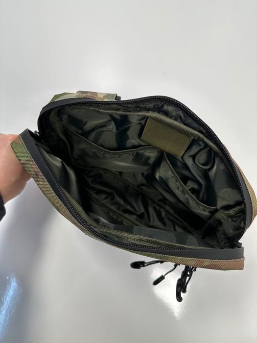 Сумка органайзер 25*20*5.5 через плече піксель мультикам олива чорна